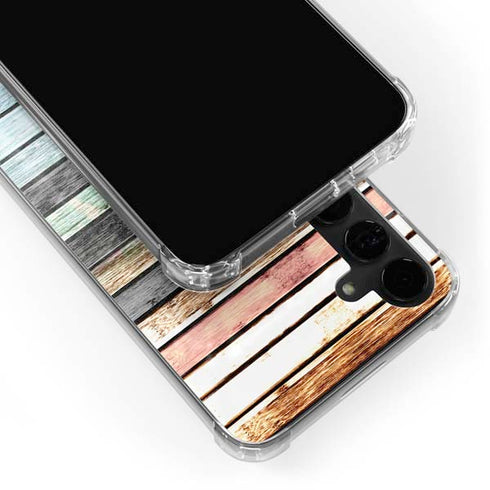 Wooden Stripes Galaxy S24 Plus Clear Case